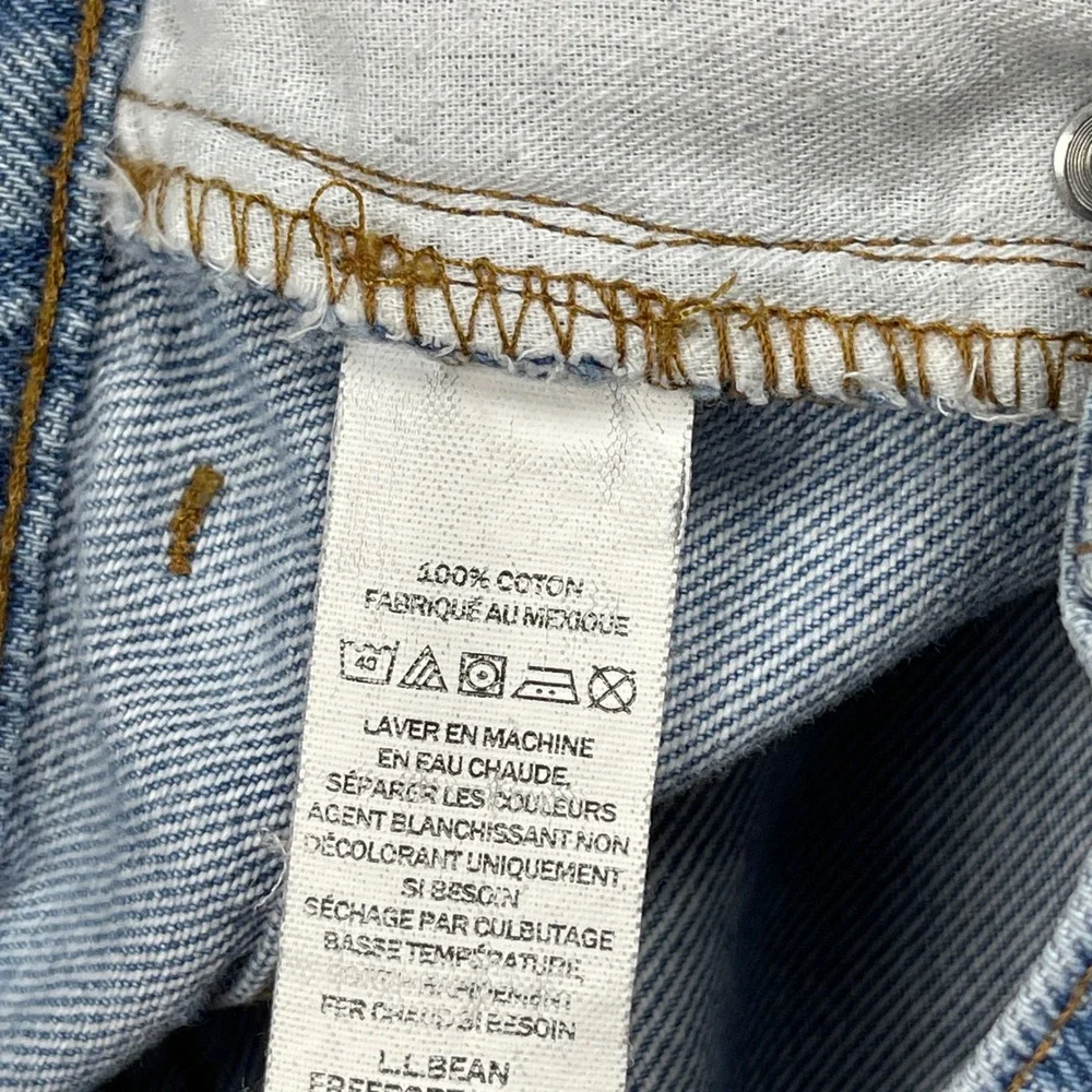 LL Bean Jeans Mens 40x30 Light Blue Cotton Straight Leg Standard Fit Denim Pant